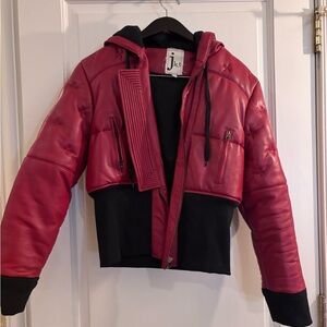 Red and Black Jkt NYC Hooded Jacket